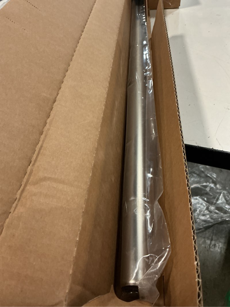 Condition photo showing Good Condition for ivilon curtain rod with ball finials - 1 inch pole. 48 to 86 inch. satin nickel 48" to 86" satin nickel