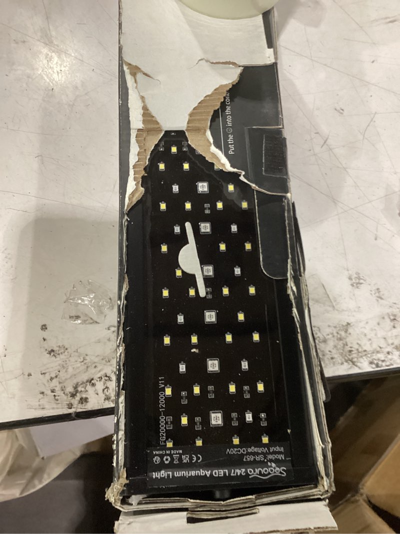 Condition photo showing Good Condition for (not tested)seaoura plant growth aquarium light, 24/7 custom timer, power-off memory, 48-54in full spectrum aquarium plant lights, 7-row led 8 colors, 20 adjustable brightness, day & night cycle for freshwater for 48-54in