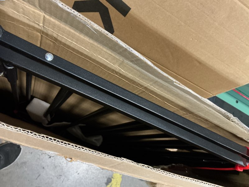 Condition photo showing Good Condition for cumbor 34" extra tall no bottom bar baby gate for stairs, hardware mounted dog gate indoor for larger pets, expandable 29.2-43" safety gate for doorways, wide walk thru door for easy access (black) black 29.2"-43" w x 34" h
