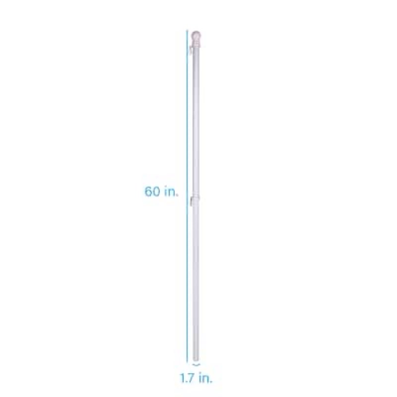 style selections 4.67-ft white metal house flag pole