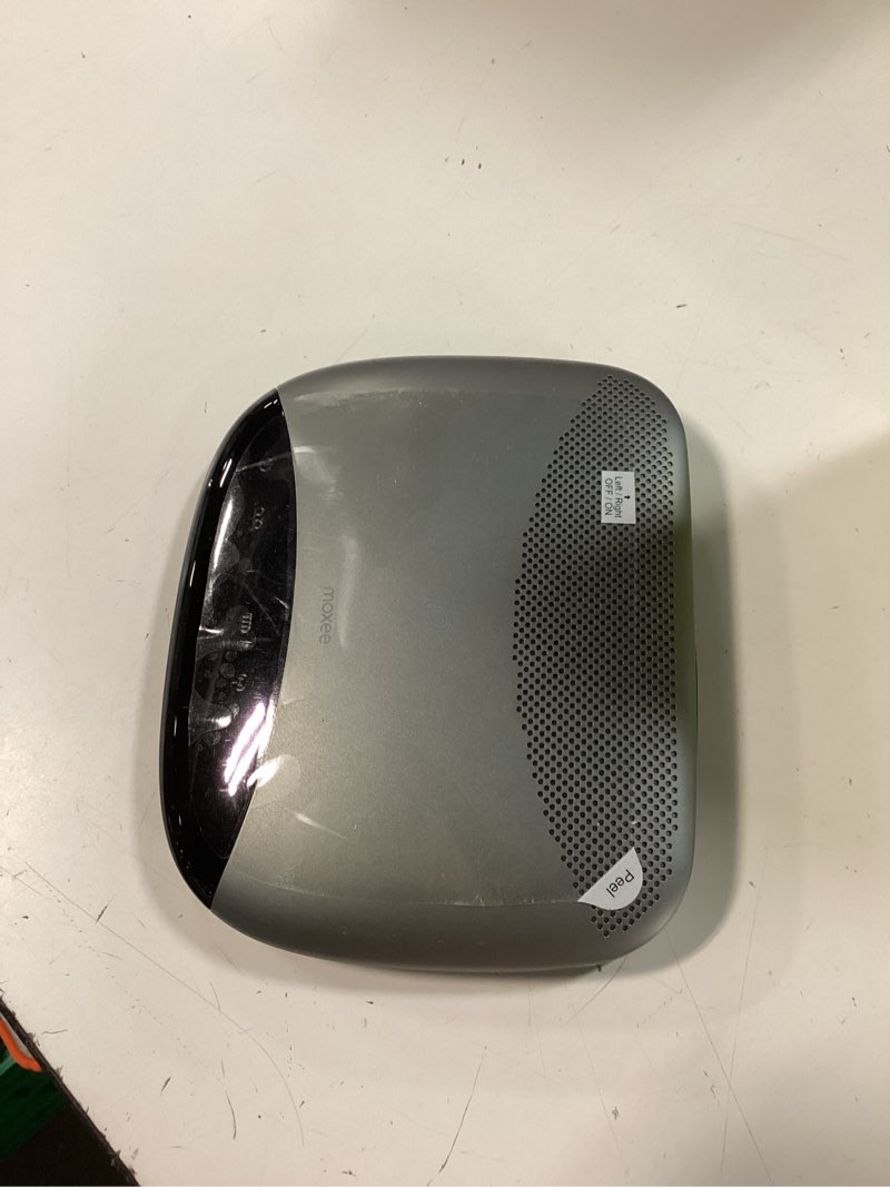 Condition photo showing As Is for straight talk home phone base, black and grey, cdma lte, prepaid