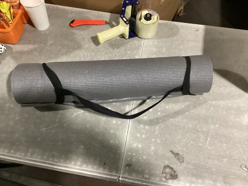 Condition photo showing Good Condition for Amazon Basics Extra Thick Exercise Yoga Mat with Carrying Strap Black 1/2 Inch