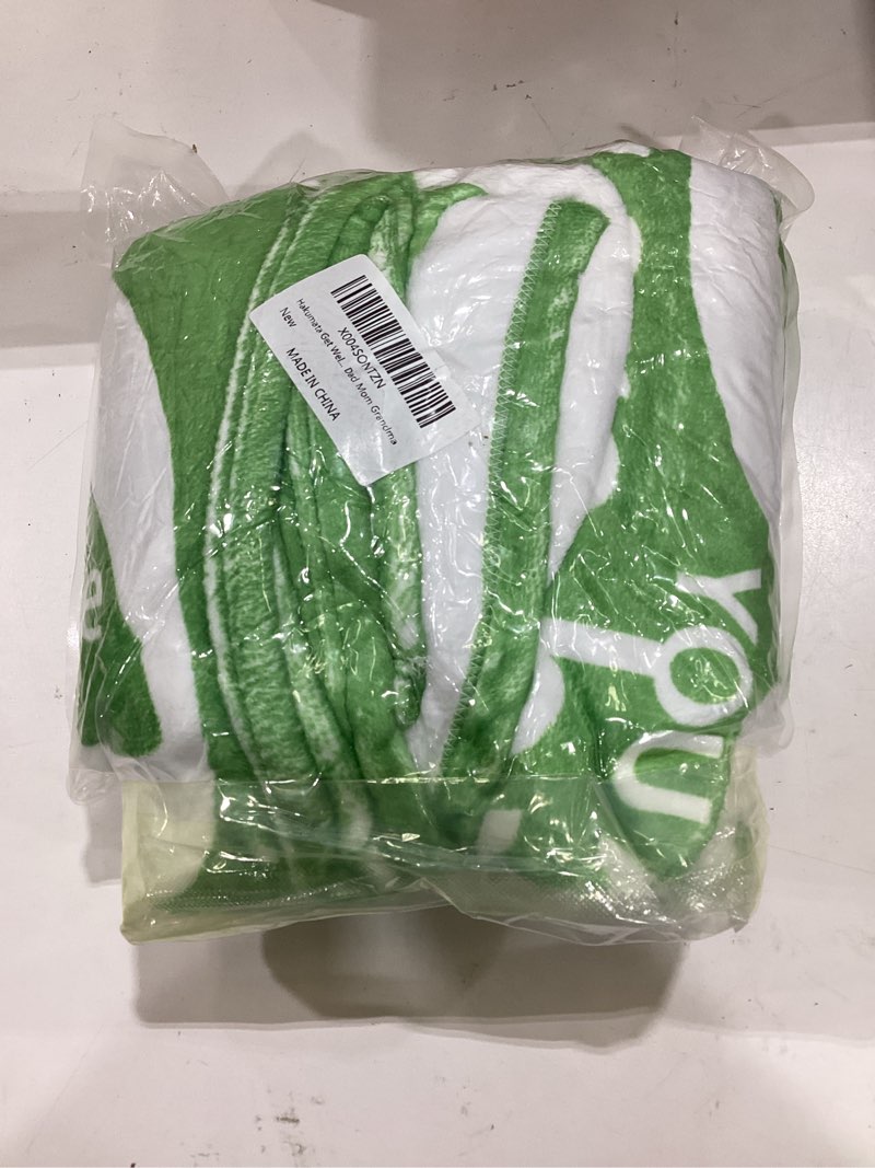 Condition photo showing New/Like New for get well gifts for women or men, inspirational blanket for her him, feel better/birthday/cheer up/positive gifts for women,men,patients,friends,sister - sky blue hug blanket 60'' x 50'' green 60"x50"