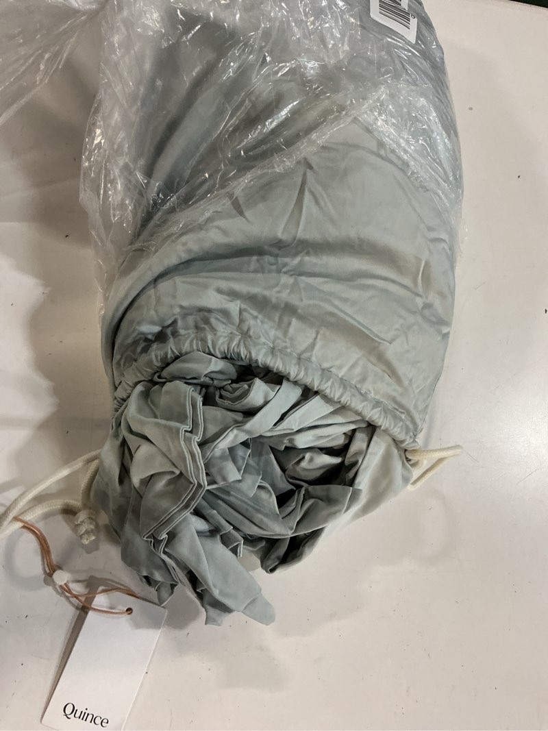 Condition photo showing As Is for quince bamboo sheet set, full, mist