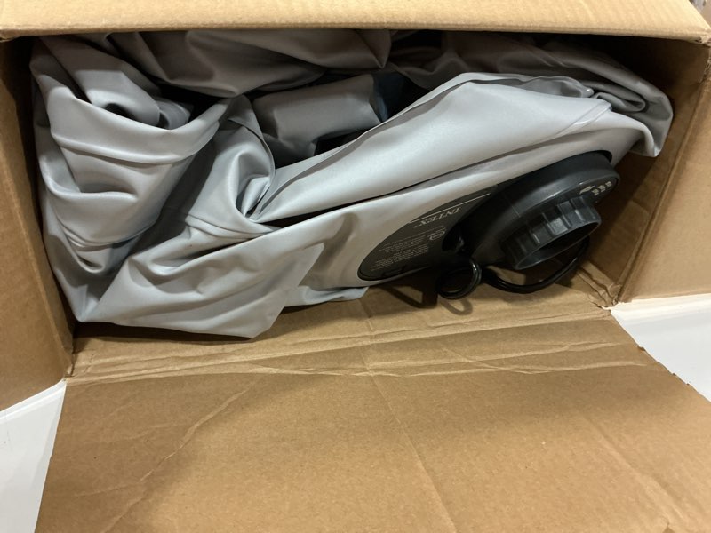 Condition photo showing As Is for intex 15" essential rest dura-beam airbed mattress with internal pump included - full