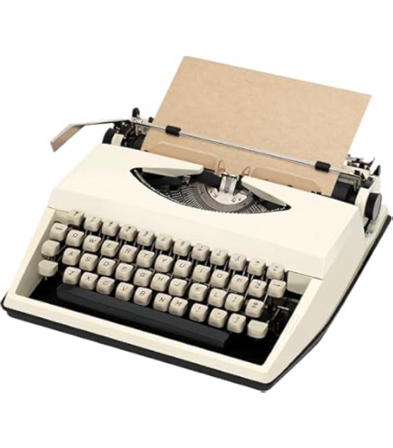 Vintage Typewriter 1980s Rover 5000 Model Manual Typewriter Made in Italy, Classic Retro Manual Type