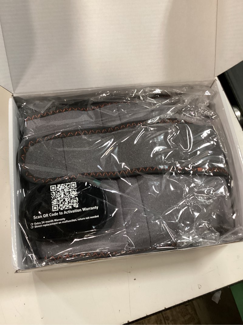 Condition photo showing New/Like New for heating pad for back, lumbar massager, heated waist belt wrap, lower back pad with heat vibration 3 levels adjustable, 180 mins battery, cordless portable, touchscreen control