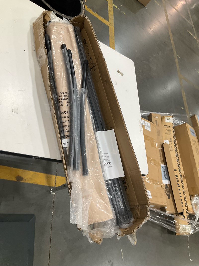 Condition photo showing Good Condition for vevor room divider, 3 panel room divider, folding privacy screen and portable partition divider for room separation, freestanding room partitions for office, bedroom, study, beige 3 panels beige