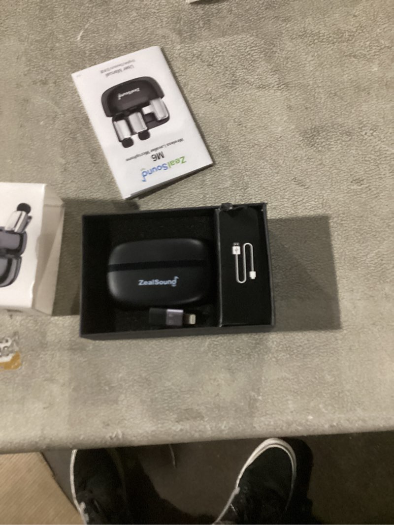 Condition photo showing Good Condition for ZealSound Mini Microphone, Wireless Lavalier Mic for iPhone/iPad/Android, USB-C/Lightning, Noise Reduction, 33H Battery with Charging Case for Content Creators, TikTok & YouTube Videos - Chrome Silver