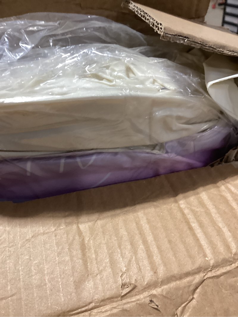 Condition photo showing As Is for Portable Bathtub Adult Ice Bath Tub - Collapsible Folding Foldable Bathtub for Adult Shower Bathroom Hot SPA Soaking Cold Plunge Tub Deep Freestanding Bathtub Indoor Outdoor Purple