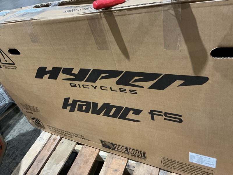 Condition photo showing As Is for hyper bicycles 29" men's havoc mountain bike, adult ages 14+, gray