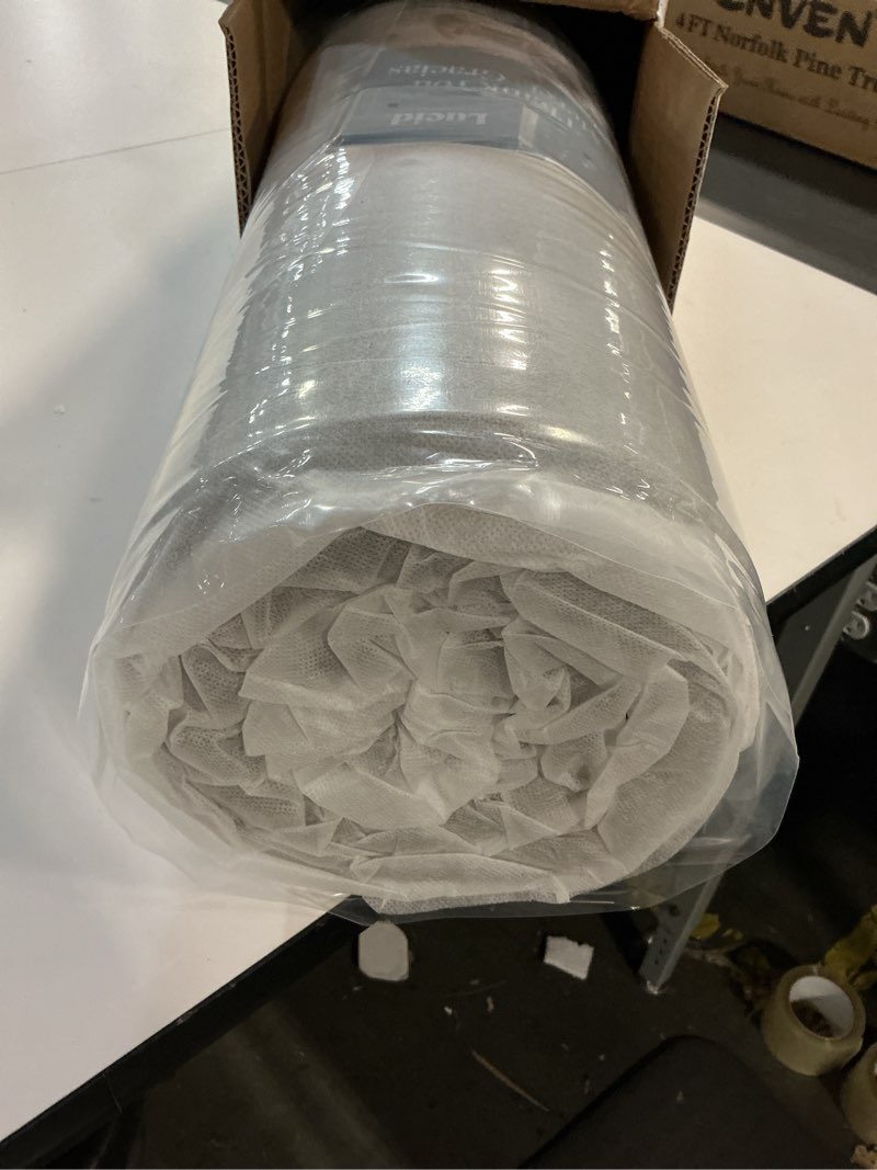 Condition photo showing New/Like New for Lucid 2 Inch Ventilated Bamboo Charcoal Memory Foam Mattress Topper, CertiPUR-US Certified, Moisture and Odor Control-Twin Twin 2 Inch Topper Only