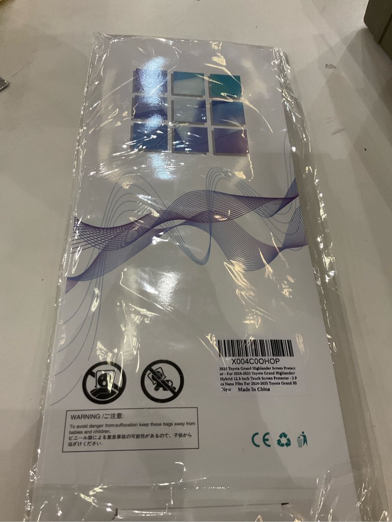 Condition photo showing New/Like New for 2026 Toyota Grand Highlander Screen Protector - For 2024-2026 Grand Highlander/Hybrid 12.3-Inch Navigation Screen - 2 Pcs Nano Film For 2024-2026 Grand Highlander(XLE/Limited/Platinum) Accessories Toyota Grand Highlander 2024-2026-12.3 Inch-Nano-2 Pcs
