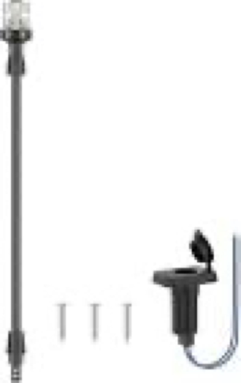 boat stern light anchor light, 28"-48" telescoping pole boat lights led with base & extra bulb, wate