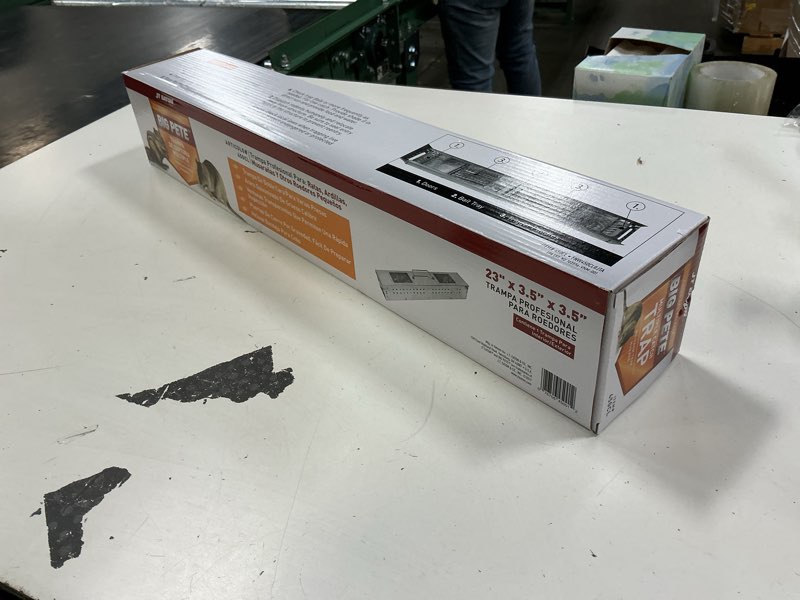 Condition photo showing New/Like New for jt eaton big pete multi-catch trap for rats & shrews, clear window | 22.75" dual-door design; humane multi-catch; catches rats, chipmunks, and shrews; clear inspection window