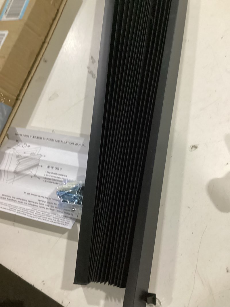 Condition photo showing Good Condition for rv blinds,rv pleated shades,rv window shades,camper blinds,rv window blinds for rv camper travel trailers motorhome's window 32" w x 24" l black 32" w x 24" h black