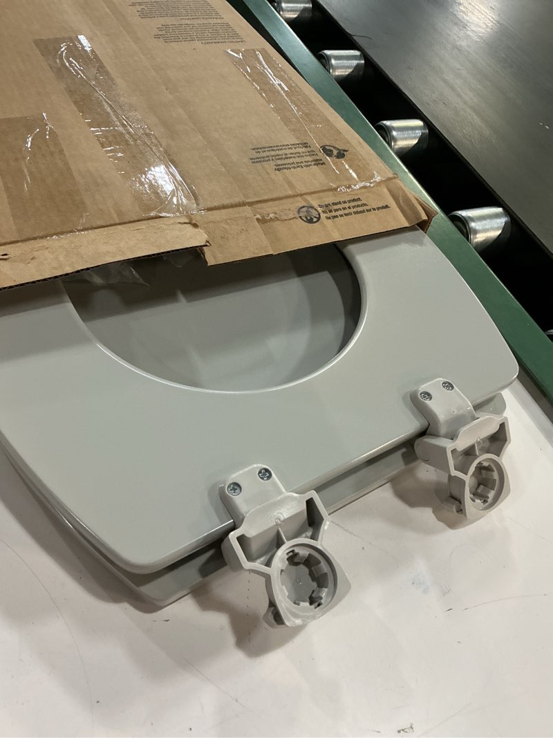Condition photo showing Good Condition for bemis 1500ec durable wood toilet seat with easy clean hinges, made in usa, elongated, ice grey elongated 1-pack elongated