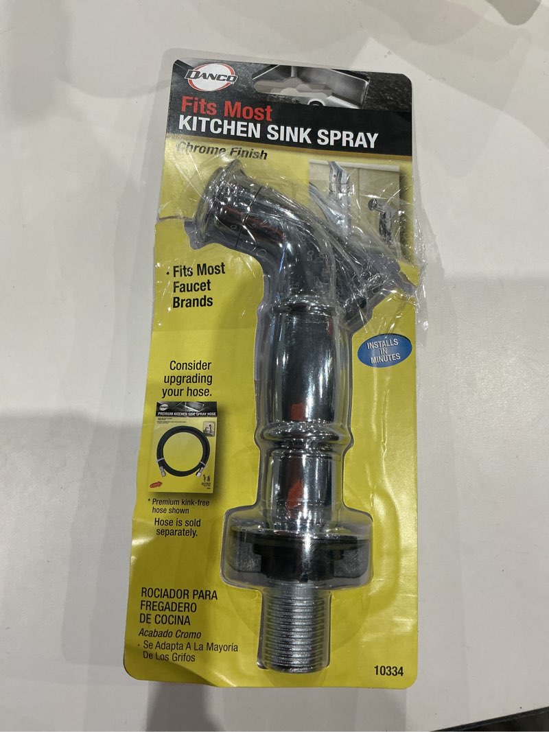 Condition photo showing As Is for danco 10334 universal kitchen sink side spray  chrome