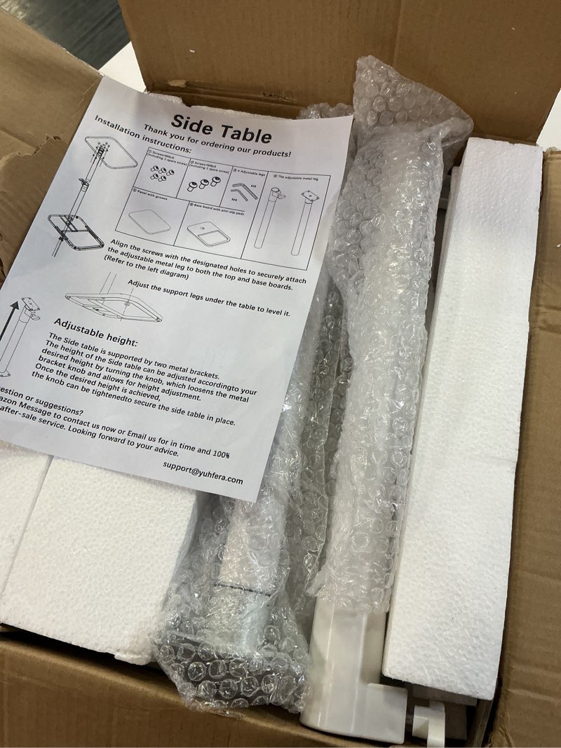 Condition photo showing Good Condition for ( similar) YUHFERA 360° Swivel Sofa Tray Table for Couch Arm - Height Adjustable Rotatable End Table for Bed or