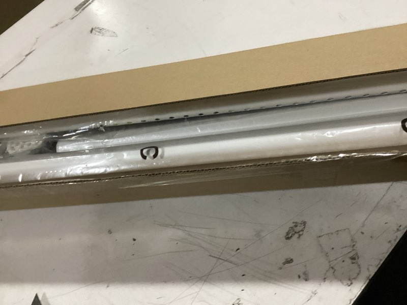 Condition photo showing Good Condition for heavy duty tension curtain rod by ezfurni, 42 to 123 inches, anti-slip spring loaded curtain rods no drilling, apartment renter friendly tension rods for windows, bathroom, patio, room divider, white white 42-123 inches