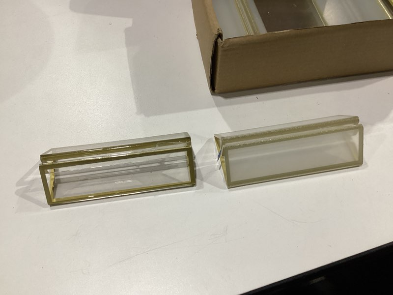 Condition photo showing Good Condition for svalor gold acrylic sign holder 4x6 inch, 6 pack wedding table number frames vertical , double sided display gold picture frame, clear menu holders for wedding reception, party decoration 6pcs (4*6 inches)
