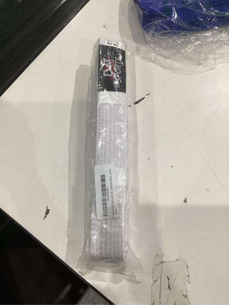 Condition photo showing New/Like New for DXM SPORTS BJJ Jiu Jitsu Belt - Taekwondo Karate Belt - Martial Arts Uniform Ranking Judo Belt Double Stitched for Kids Adult 240cm White