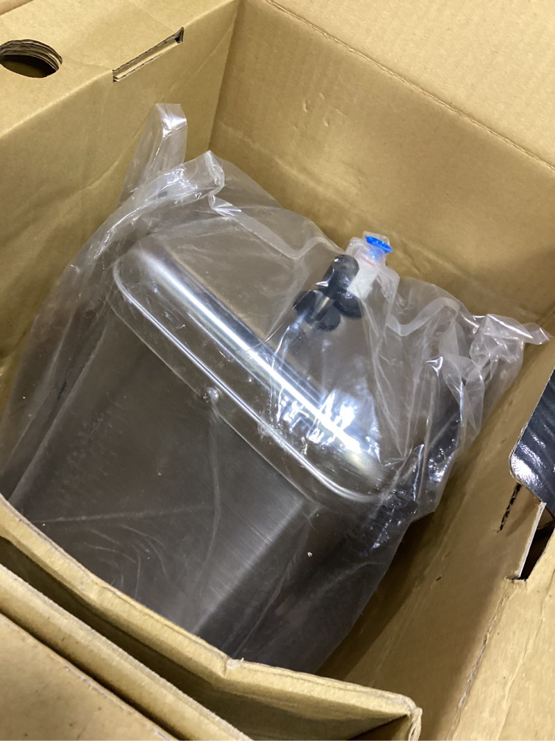 Condition photo showing As Is for ready hot 41-rh-150-f560-bn compact water dispenser, manual temperature control, reverse osmosis compatible, includes hot and cold dual-lever faucet, brushed nickel