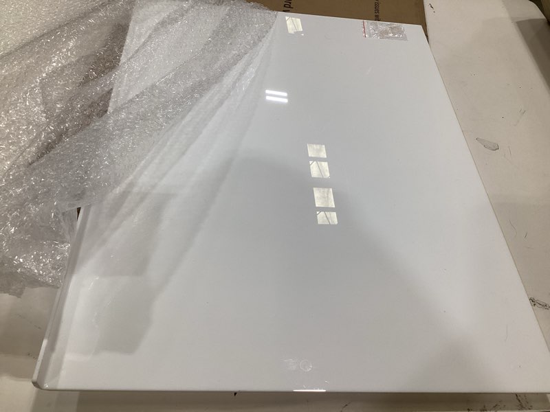 Condition photo showing As Is for jjl anti-slip acrylic cutting board with counter lip, 16 x 12.5 inches, white, perfect for cutting bread, meat, and vegetables, ideal choice for kitchen countertop décor white 16"l x 12.5"w