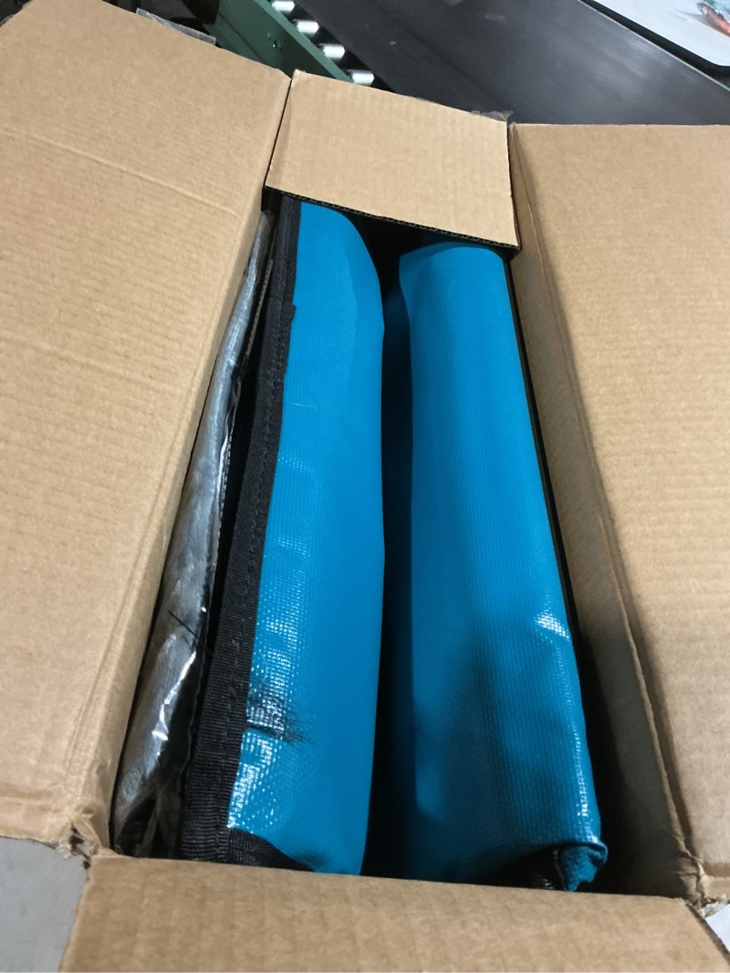 Condition photo showing As Is for Heated Cat House for Outside Cat in Winter, Insulated Outdoor Feral Cat Shelter with Cat Heating Pad, 2 Doors,Elevated Waterproof Heated Kitty House (Blue, 21.5"x16.5"x18") Blue Cat House 01