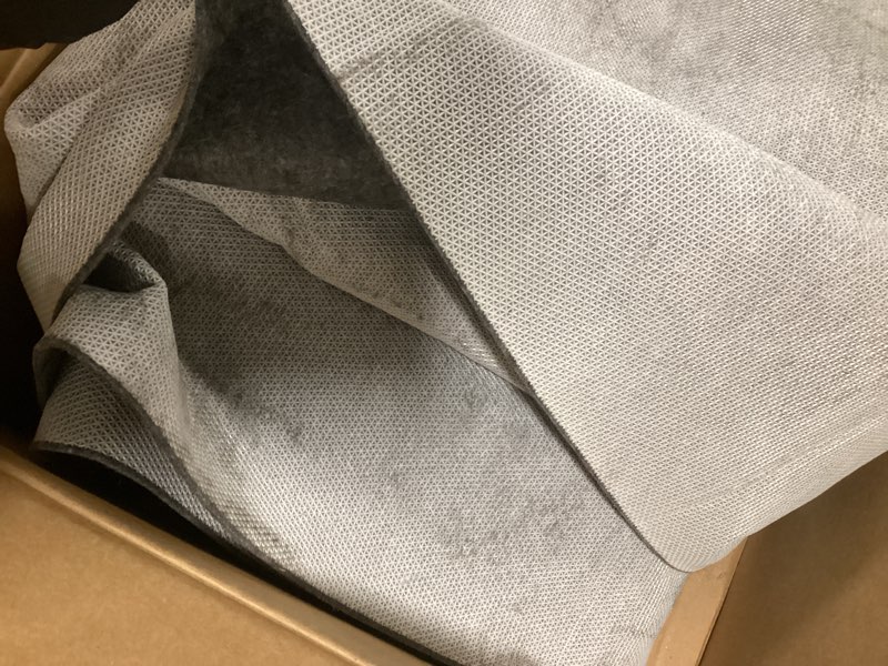 Condition photo showing As Is for Garage Mats Oversize Garage Floor Paking Mat for Under Car, 142 x 107 Ft Non-Slip Gray Garage Flooring Carpets, Absorbent Oil Garage Parking Mat, Waterproof Mats 142 x 107 