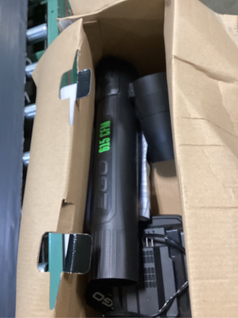 Condition photo showing As Is for ego power+ lb6151 170 mph 615 cfm 56 v battery handheld leaf blower kit (battery & charger) w/ 2.5 ah battery