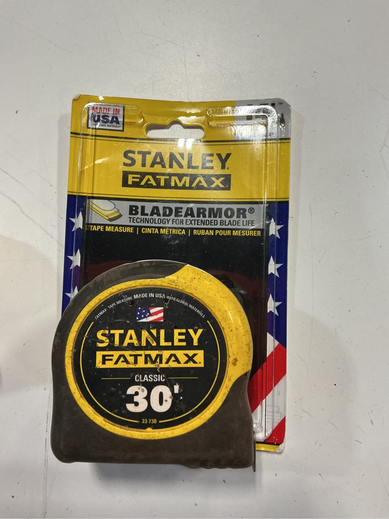 Condition photo showing Good Condition for stanley fatmax 30 ft. l x 1.25 in. w tape measure 1 pk
