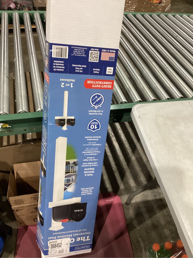 Condition photo showing Good Condition for Postal Pro White Polymer Mailbox Post