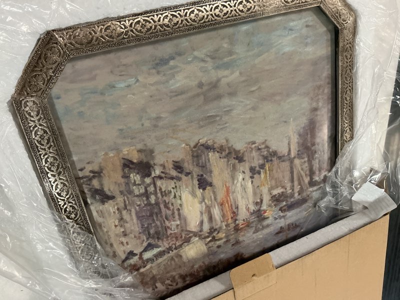 Condition photo showing As Is for EvruCexul 11x14 Vintage Silver Picture Frame – Ornate Antique Silver 11 by 14 Picture Frame with Gla