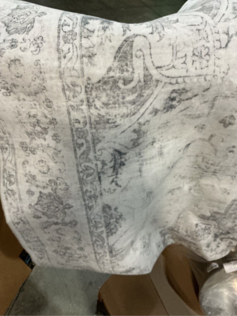 Condition photo showing Good Condition for 6x9 Vintage Washable Area Rugs Boho Medallion Large Distressed Retro Accent Carpet Floral Non-Slip Soft Low Pile Indoor Throw Rug for Living Room Bedroom Dining Room Office Kitchen, Gray 6' x 9' (Rectangular) Distressed | Grey