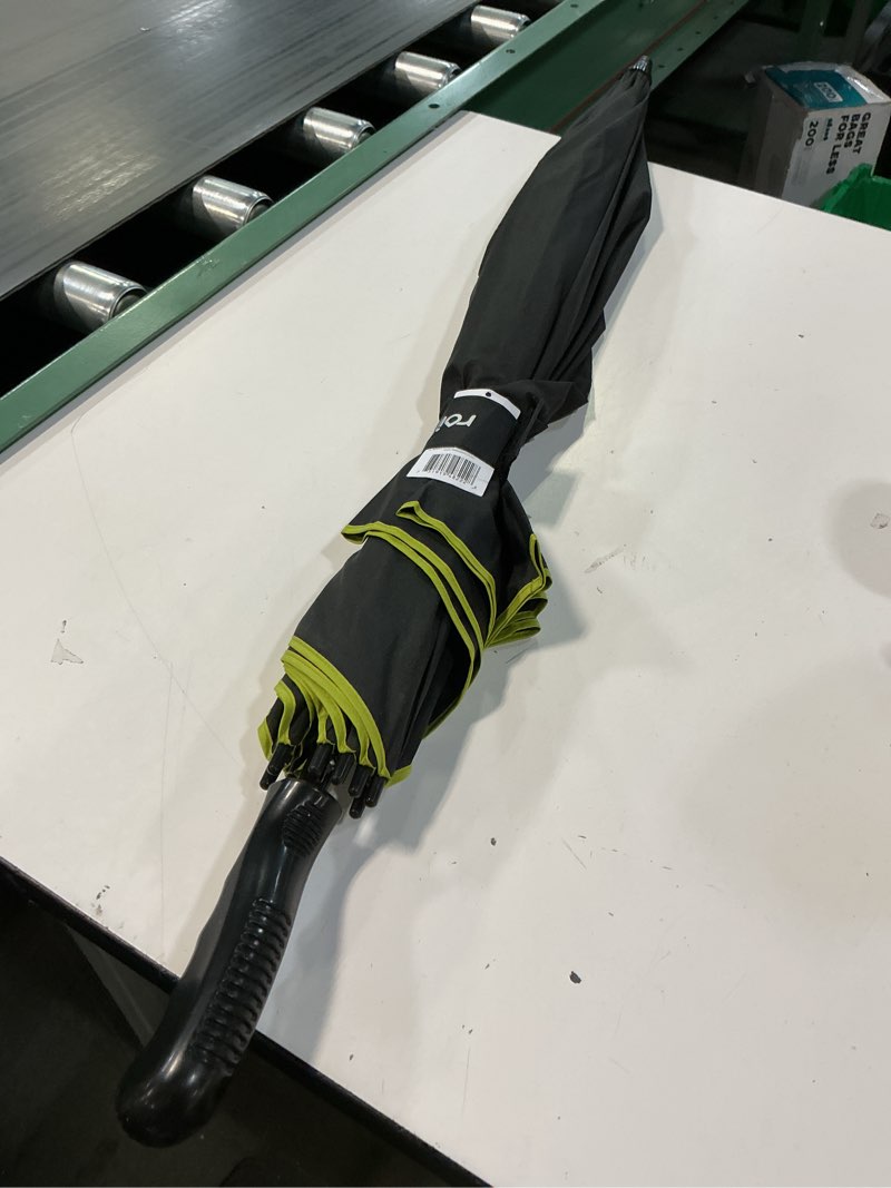 Condition photo showing As Is for rainbrella 62-in black golf umbrella umbrella