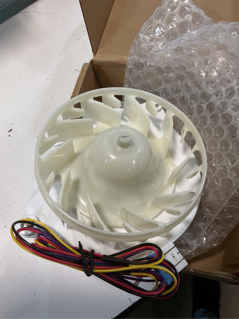 Condition photo showing Good Condition for eau64824808 refrigerator evaporator fan motor for lg refrigerator cooling fan, refrigerator freezer motor parts model no: z40e12ms1a0-57k06e, dc12v 1a 12w 2700 rpm