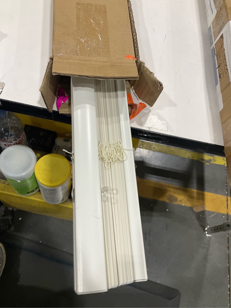 Condition photo showing Good Condition for CHICOLOGY Blinds for Windows, Mini Blinds, Window Blinds, Door Blinds, Blinds & Shades, Camper Blinds, Mini Blinds for Windows, Horizontal Window Blinds, Alabaster, 35" W X 60" H