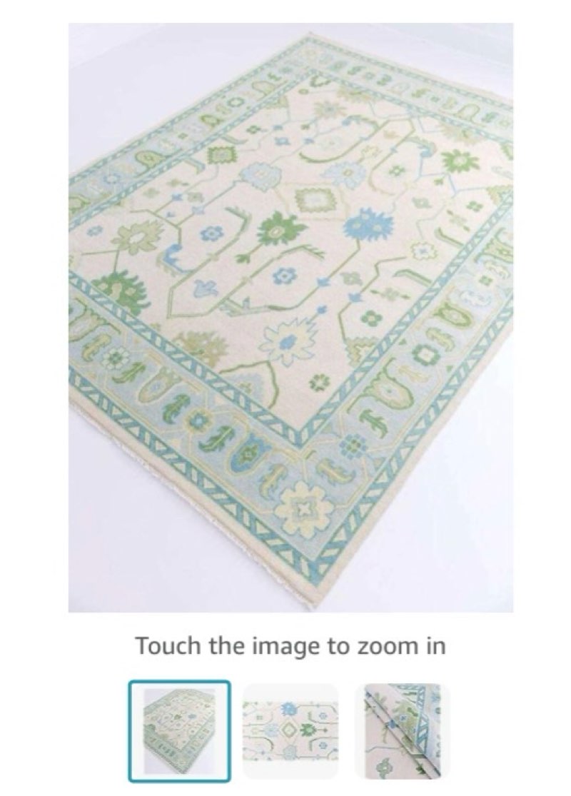 Handmade Rug Carpet 8x8ft Turkish Oushak Rug |