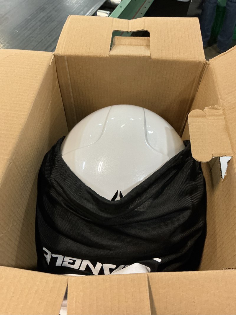 Condition photo showing As Is for triangle convertible full face motorcycle helmet dot approved for men women, multi-configuration 3/4 open face street bike helmet with internal tinted sunshield, includes storage bag small black