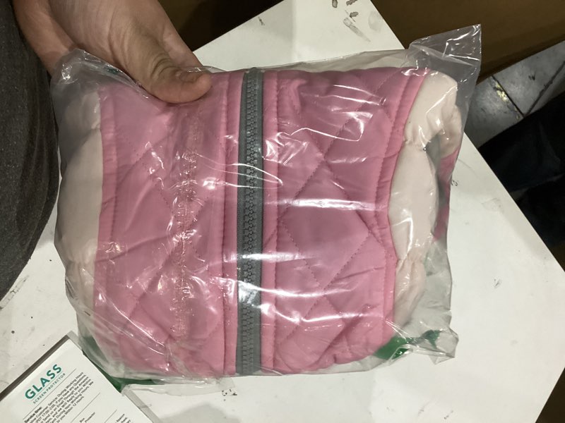 Condition photo showing New/Like New for Lelepet Dog Coat Warm Dog Winter Coat Waterproof Dogs Jacket with Harness Built in Reflective Pet Fleece Vest Zip-Up Cold Weather Coats for Small Dogs Turtleneck & Windproof Coats Yorkie Pink S Small Pink