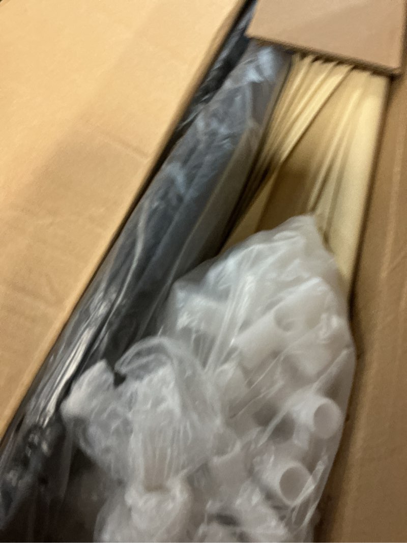 Condition photo showing Good Condition for Portable Wardrobe, Freestanding Closet Hanging Organization, Metal Frame with Grey Fabric Cover, 3 Storage Compartments, 3 Hanging Rods, 3 Drawers. Grey 57.5 in