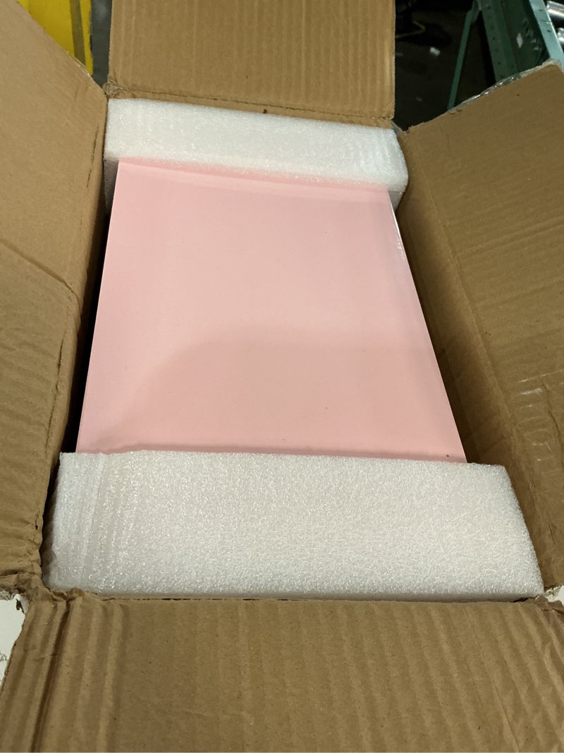 Condition photo showing Good Condition for galt international storage box set decorative storage box w/hinged lid classic design wood decor boxes with geometric clasp storage for bedroom & home - set of 2 (pink & gold) pink w/ gold