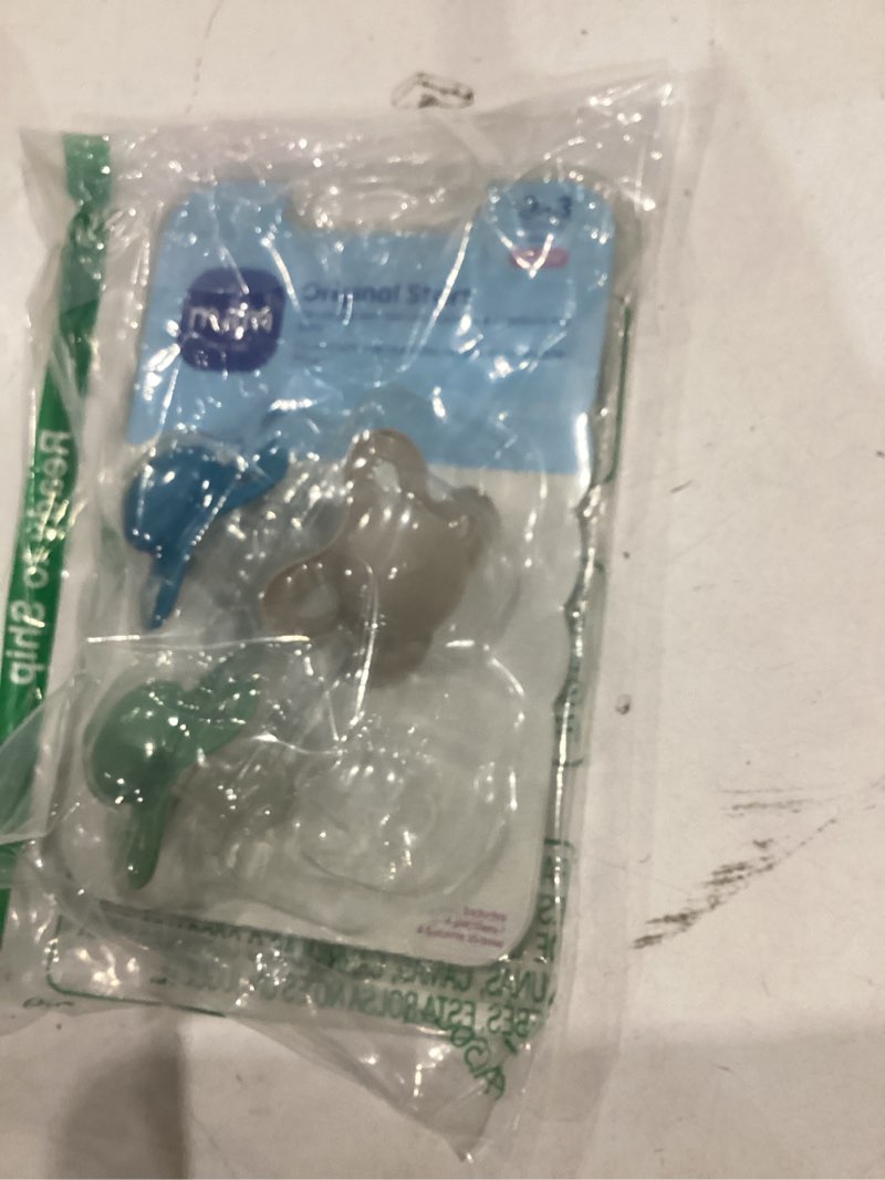 Condition photo showing Good Condition for mam original start baby pacifiers 0-3 months, bpa-free skin soft silicone nipple, glows in the dark, developed with medical experts specially for smaller newborn mouths, 4 pk, made in europe powder blue/green tea/linen/dune 4 count (pack of 1)