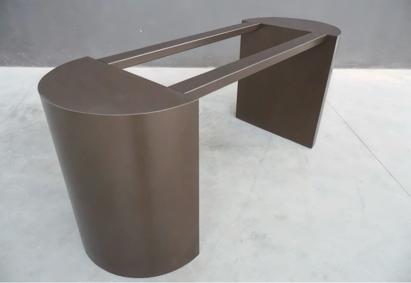 (SIMILAR)MODERN PEDESTAL TABLE BASE | CURVED METAL DESIGN | HEAVY DUTY CONTEMPORARY BASE | AYCA