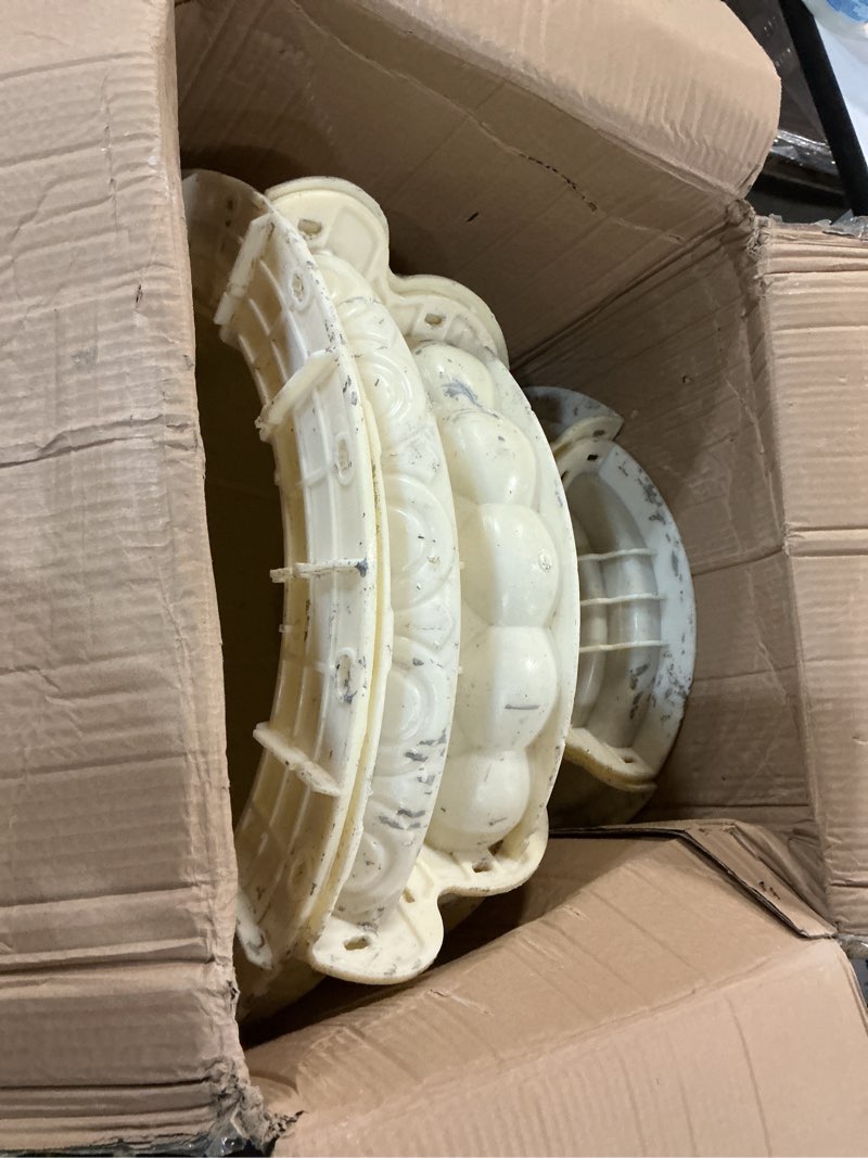 Condition photo showing As Is for extra large round planter molds, abs concrete planter molds for garden decor, heavy-duty reusable flower pot mould (60cm)