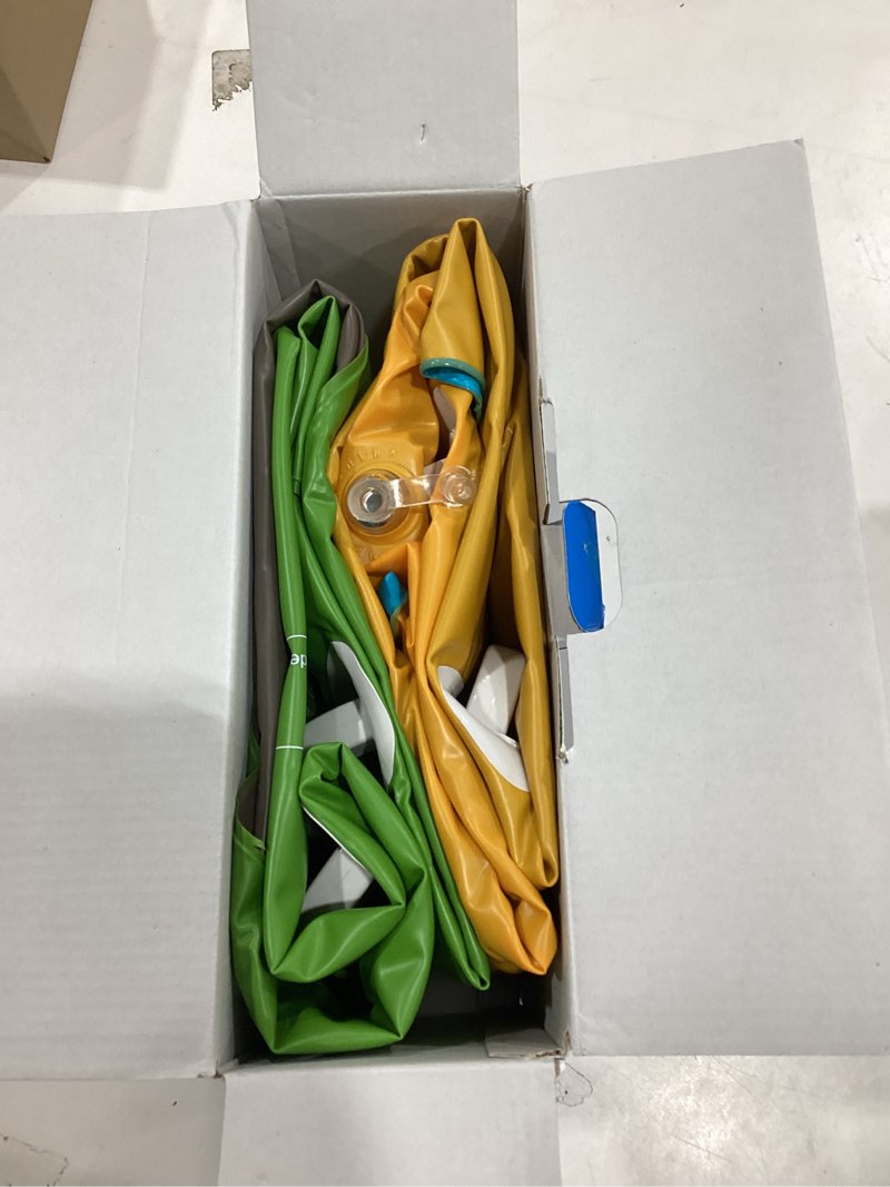 Condition photo showing As Is for Funscape Large Triangle Inflatable Pool Float Tubes for Adult Kid, 2 Pack 44" Swim Floaties Ring w/Handles, Summer Tanning Water Floating Lounge, Beach Lake River Swimming Toy Pool Party Family Set 2 Orange Green