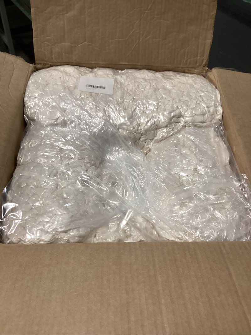 Condition photo showing New/Like New for Compressed Sofa Couch in a Box, 75” Beige Plush Floor Sofa Couch with Memory Foam for Bedroom, Apartment, Comfy Upholstered Foam Loveseat with Curved Armrest, No Assembly