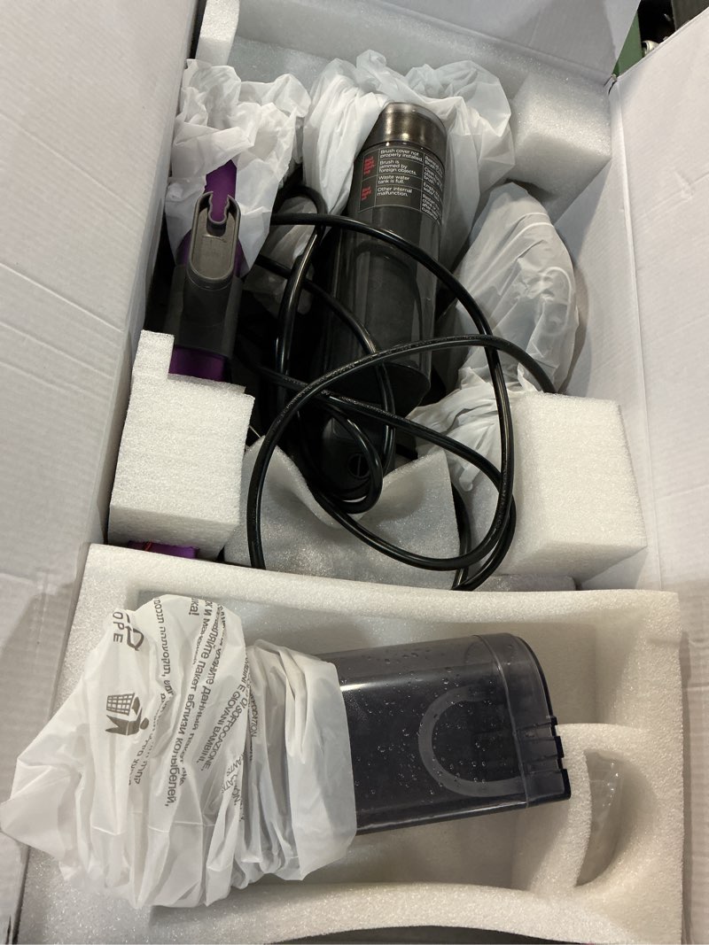Condition photo showing Good Condition for steam mop cleaner, lightweight electric mop with deep steam cleaning, self-cleaning, na-ix limescale protection for all sealed hard floors, 180° lie flat, led light, power-assisted drive dark gray and purple