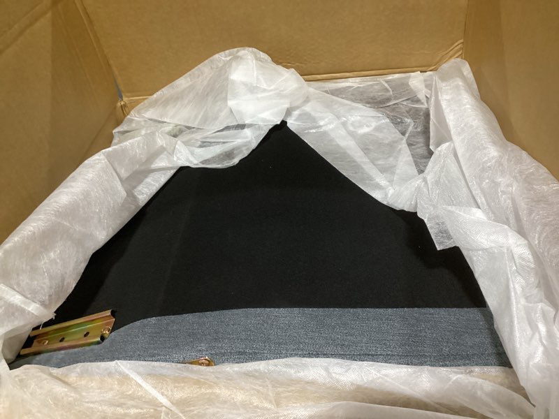 Condition photo showing As Is for (Incomplete) HONBAY Modular Sectional Couch with Pull Out Bed, Chenille Sleeper Sofa with Storage Seats Ottoman, U Shaped Sectional Couches for Living Room, Bluish Grey